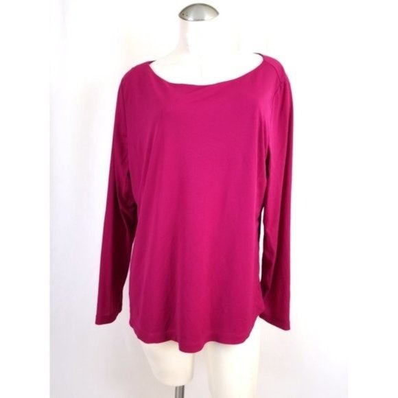 Lane Bryant Tops - 3/$15 Lane Bryant 18 20 Fuchsia Top Long Sleeve